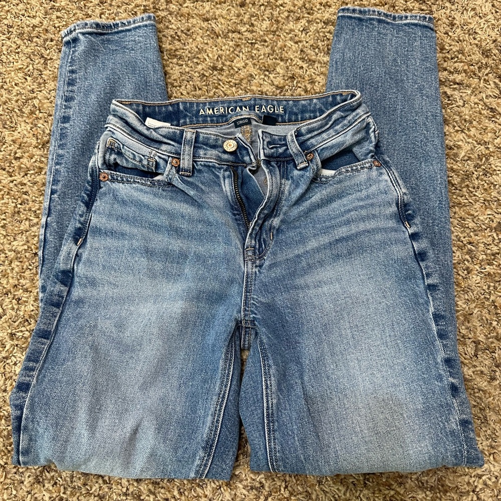 American Eagle Outfitters High Rise Light Blue Jeans